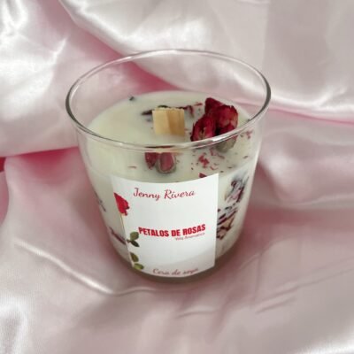 Vela Pétalos de Rosa